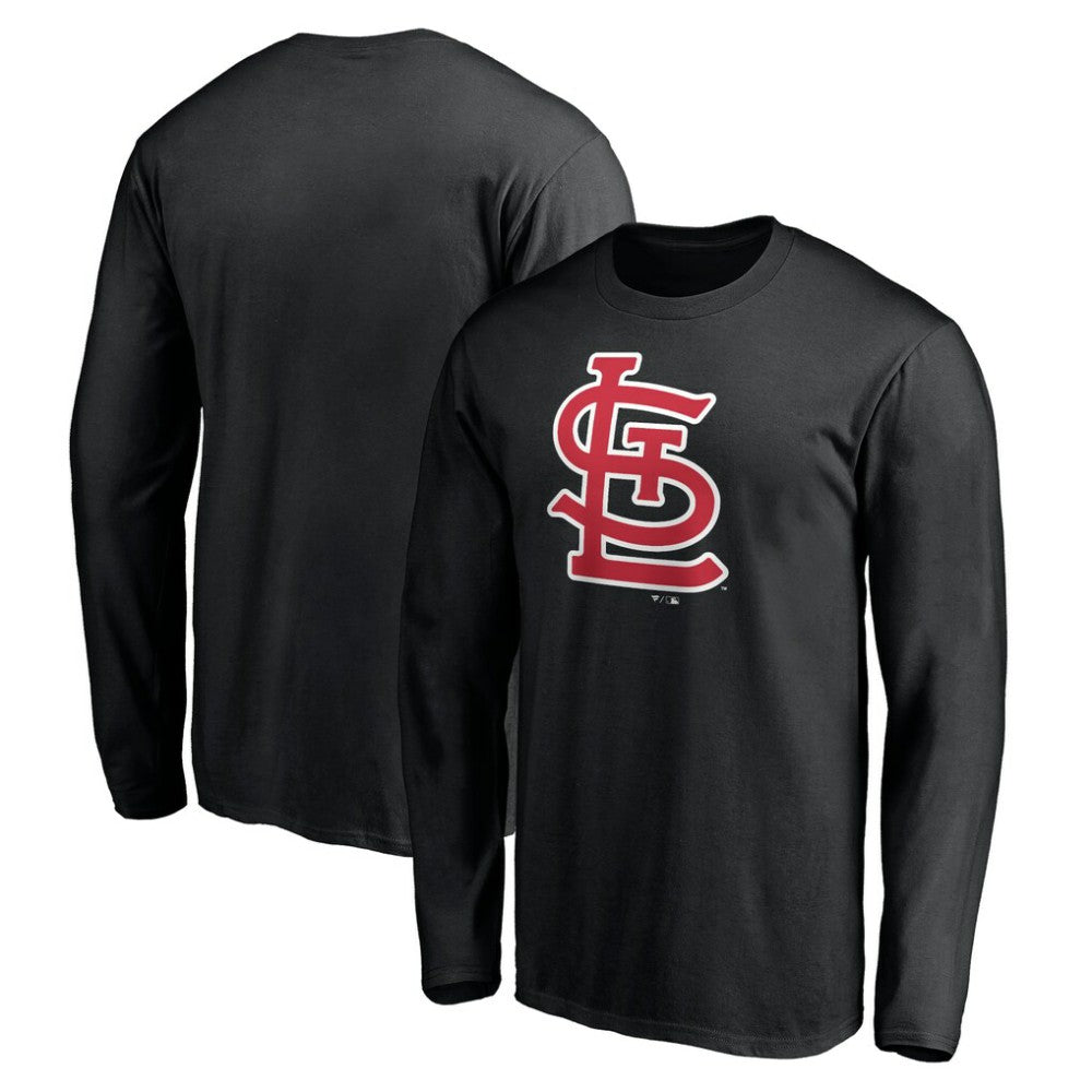 St. Louis Cardinals Official Team Logo Long Sleeve T-Shirt Black