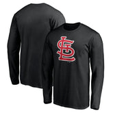 St. Louis Cardinals Official Team Logo Long Sleeve T-Shirt Black