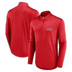Washington Capitals Fanatics Mock Neck Quarter-Zip Top - Red Tops