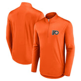 Philadelphia Flyers Fanatics Mock Neck Quarter-Zip Top - Orange Tops