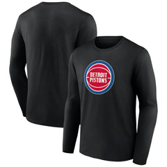 Detroit Pistons Primary Team Logo Long Sleeve T-Shirt sale - Black cheap