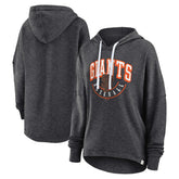 San Francisco Giants Women's Luxe Pullover Hoodie Heather Charcoal