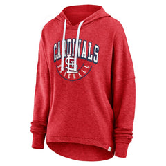 St. Louis Cardinals Women's Luxe Pullover Hoodie Heather Red