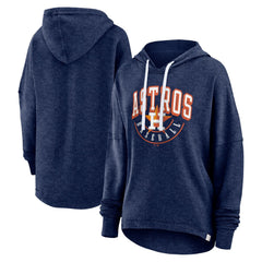 Houston Astros Women's Luxe Pullover Hoodie Heather Navy