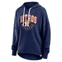 Houston Astros Women's Luxe Pullover Hoodie Heather Navy