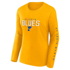 St. Louis Blues Fanatics Women's Long and Short Sleeve Two-Pack T-Shirt Set - Blue T-shirts