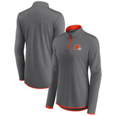 Cleveland Browns Women's Adult Corner Long Sleeve 1/4 Zip Top - Gray on sale