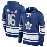Mitch Marner Toronto Maple Leafs Fanatics Name & Number Lace-Up Pullover Hoodie - Blue Hoodies