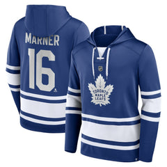 Mitch Marner Toronto Maple Leafs Fanatics Name & Number Lace-Up Pullover Hoodie - Blue Hoodies