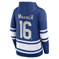 Mitch Marner Toronto Maple Leafs Fanatics Name & Number Lace-Up Pullover Hoodie - Blue Hoodies