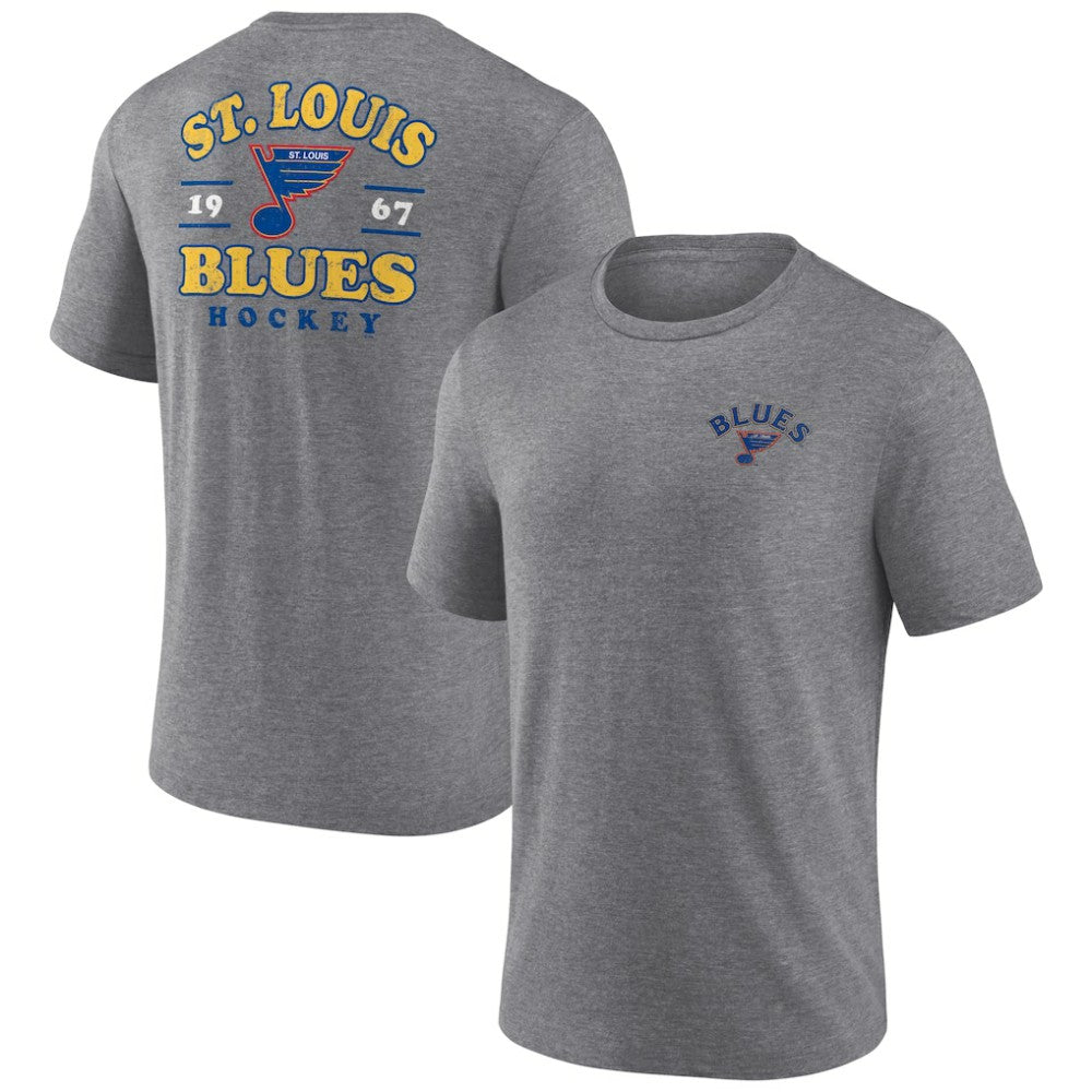 St. Louis Blues Fanatics Winger Tri-Blend T-Shirt - Heather Gray T-shirts