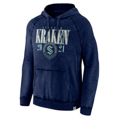 Seattle Kraken Fanatics Shoulder-To-Shoulder Raglan Pullover Hoodie - Heather Deep Sea Blue Hoodies