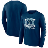 Seattle Kraken Fanatics Rinkside Long Sleeve T-Shirt - Deep Sea Blue T-shirts