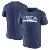 Seattle Kraken Fanatics Playmaker T-Shirt - Heather Deep Sea Blue T-shirts