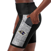 Baltimore Ravens Certo Women's High Waist Logo Two-Pocket Biker Shorts - Black sale