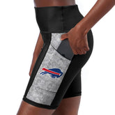Buffalo Bills Certo Women's High Waist Logo Two-Pocket Biker Shorts - Black outlet