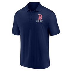 Boston Red Sox Two-Pack Logo Lockup Polo Set Navy/White