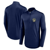 Milwaukee Brewers Quarterback Quarter-Zip Top Navy