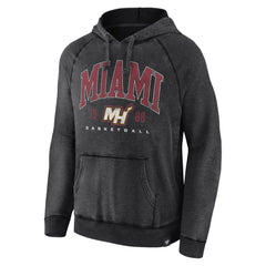 Miami Heat Foul Trouble Snow Wash Raglan Pullover Hoodie - Heather Charcoal for sale