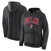 Portland Trail Blazers Foul Trouble Snow Wash Raglan Pullover Hoodie - Heather Charcoal outlet