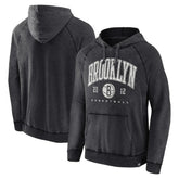 Brooklyn Nets Foul Trouble Snow Wash Raglan Pullover Hoodie - Heather Charcoal on sale