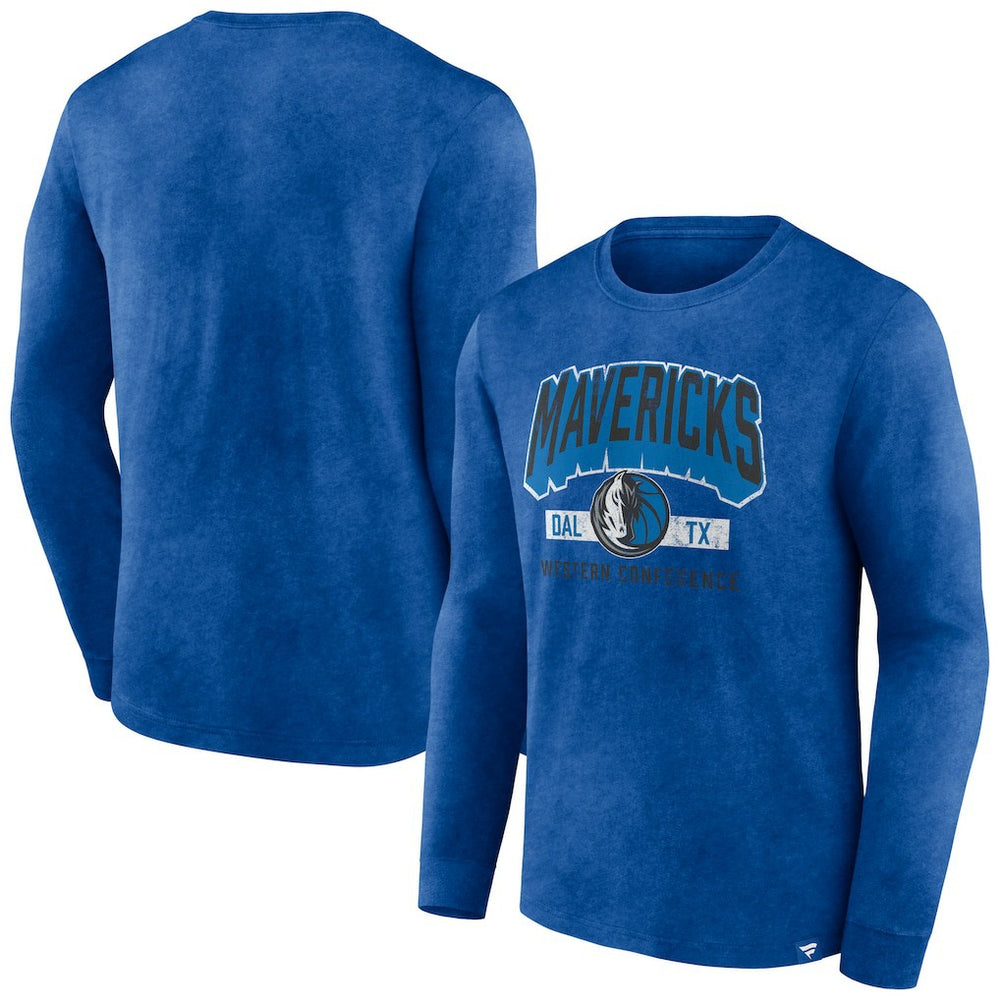 Dallas Mavericks Front Court Press Snow Wash Long Sleeve T-Shirt sale - Heather Royal outlet