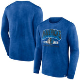 Dallas Mavericks Front Court Press Snow Wash Long Sleeve T-Shirt sale - Heather Royal outlet