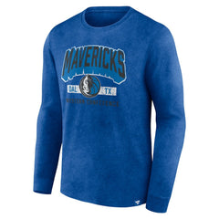 Dallas Mavericks Front Court Press Snow Wash Long Sleeve T-Shirt sale - Heather Royal outlet