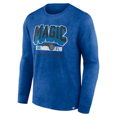 Orlando Magic Front Court Press Snow Wash Long Sleeve T-Shirt - Heather Royal on sale