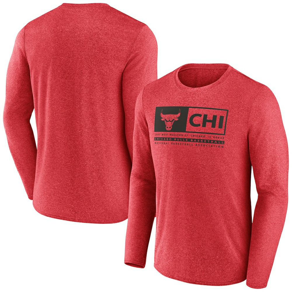 Chicago Bulls Three-Point Play T-Shirt sale - Heather Red outlet