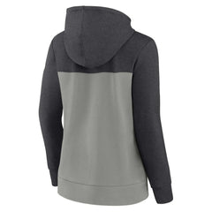 Chicago White Sox Women's City Ties Hoodie Full-Zip Sweatshirt Heather Charcoal/Gray