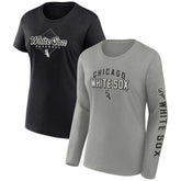 Chicago White Sox Women's T-Shirt Combo Pack Gray/Black