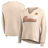 Phoenix Suns Women's Go For It Long Sleeve Notch Neck T-Shirt - Tan cheap
