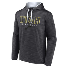 Utah Jazz Fast Break Pullover Hoodie - Heather Charcoal shop