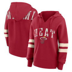 Miami Heat Women's Bold Move Dolman V-Neck High Hip Hoodie - Red for sale