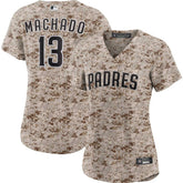 Manny Machado San Diego Padres Women's USMC Alternate Replica Player Jersey Camo