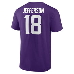 Justin Jefferson Minnesota Vikings Icon Player Name & Number T-Shirt - Purple sale