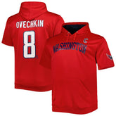 Alexander Ovechkin Washington Capitals Fanatics Big & Tall Captain Patch Name & Number Pullover Hoodie - Red Hoodies