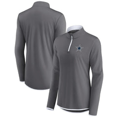 Dallas Cowboys Women's Corner Long Sleeve 1/4 Zip Top - Gray online