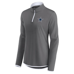 Dallas Cowboys Women's Corner Long Sleeve 1/4 Zip Top - Gray online
