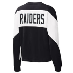Las Vegas Raiders Starter Women's Insight Crop Tri-Blend Long Sleeve T-Shirt - Black on sale