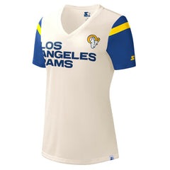 Los Angeles Rams Starter Women's Kick Start V-Neck T-Shirt - White cheap