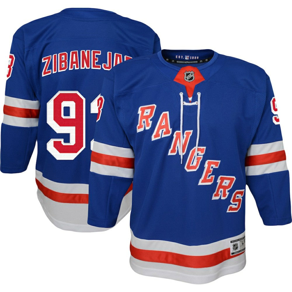 Mika Zibanejad New York Rangers Youth Home Premier Player Jersey - Blue Jerseys