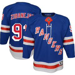 Mika Zibanejad New York Rangers Youth Home Premier Player Jersey - Blue Jerseys
