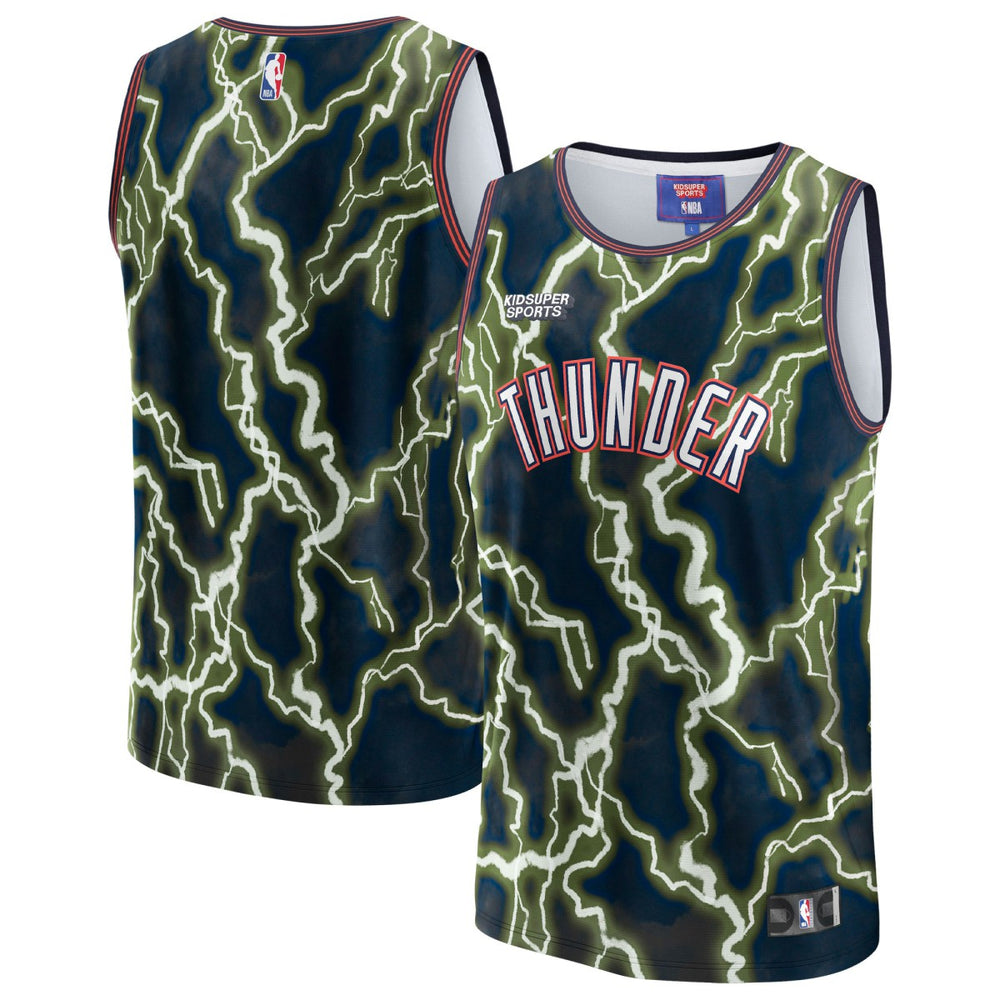Oklahoma City Thunder NBA & KidSuper Studios Unisex Hometown Jersey - Black online