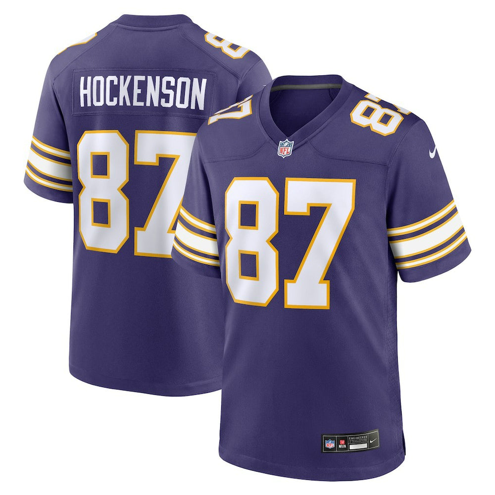 T.J. Hockenson Minnesota Vikings Classic Player Game Jersey - Purple discount