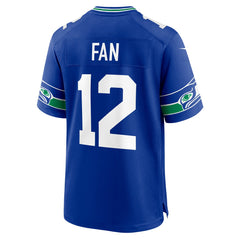 12s Seattle Seahawks Throwback Player Game Jersey - Royal online