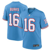 Treylon Burks Tennessee Titans Oilers Throwback Alternate Game Player Jersey - Light Blue on sale