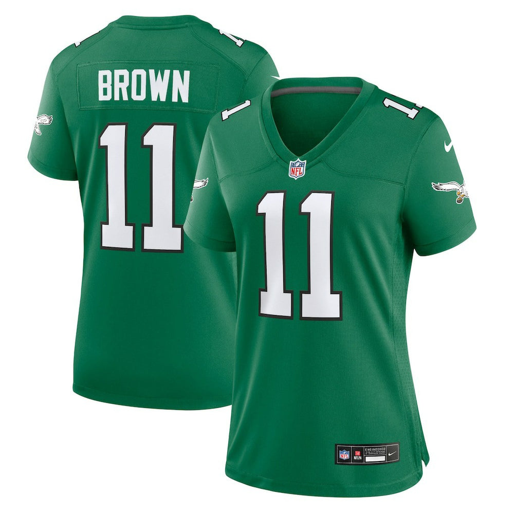 A.J. Brown Philadelphia Eagles Women's Player Jersey - Kelly Green cheap