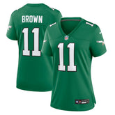 A.J. Brown Philadelphia Eagles Women's Player Jersey - Kelly Green cheap